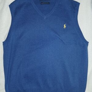 Ralph Lauren V-Neck Blue Sweater Vest
